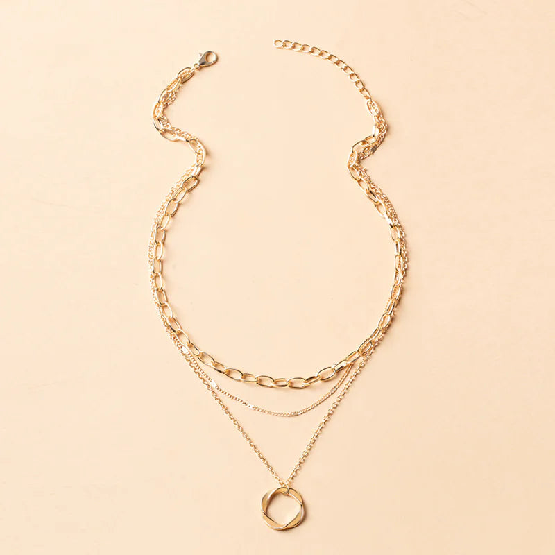 Trendy Circle Pendant Necklace